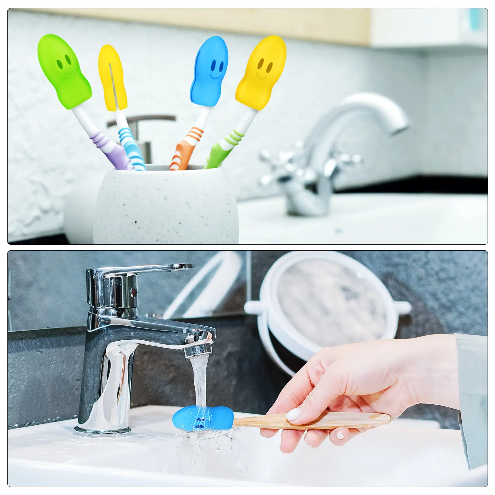 

12Pcs Toothbrush Head Cover Silicone Cute Cartoon Design for Home Office Travel Outdoor Use Easy Clean Protect Brush Caps