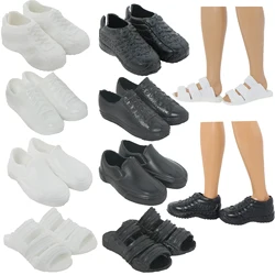 4 Pcs/Set Fashion Men's Doll Shoes Daily Casual Wear Male Sneakers Sport Shoes for Boy Doll 30cm DIY Accessories Kids Toy Gift