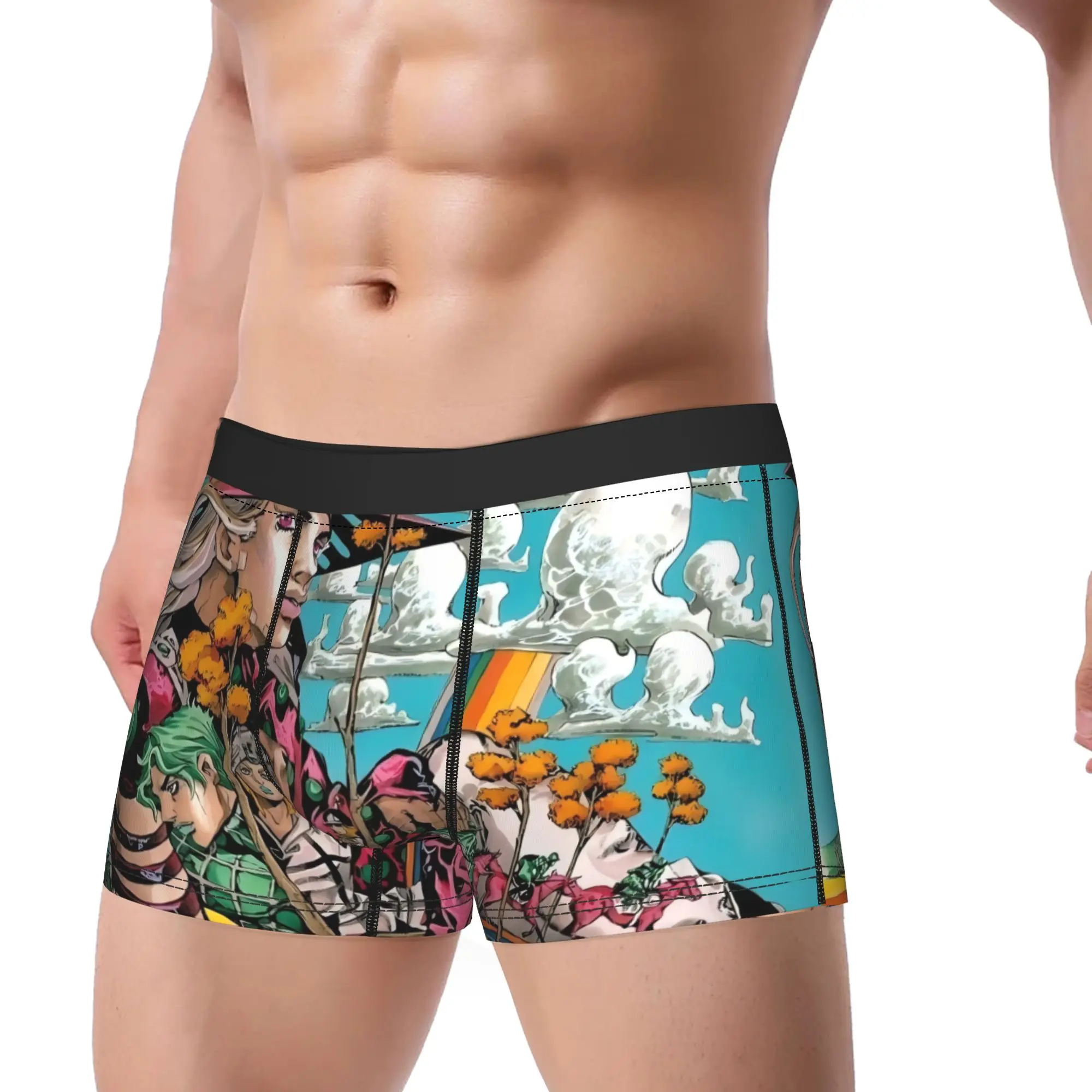 JoJo's Bizarre Adventure Underpants Homme Panties Man Underwear JoJo Ventilate Shorts Boxer Briefs