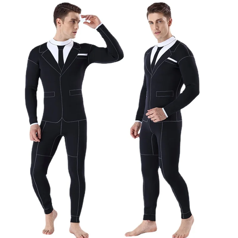 3MM Diving Clothes Conjoined Cold-proof Warm-keeping Diving Clothes Individualized Men's Western Clothing Diving Clothes