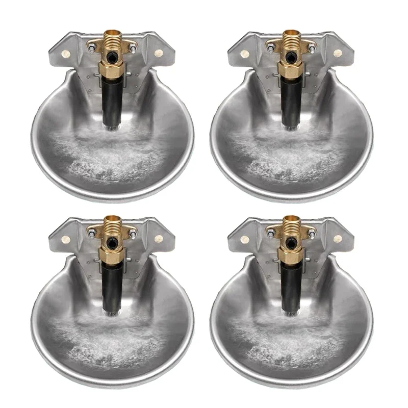 

4pcs Livestock Automatic Amniotic Fluid Bowl Sheep Lamb Drinker 1/2" Threaded Copper Valve