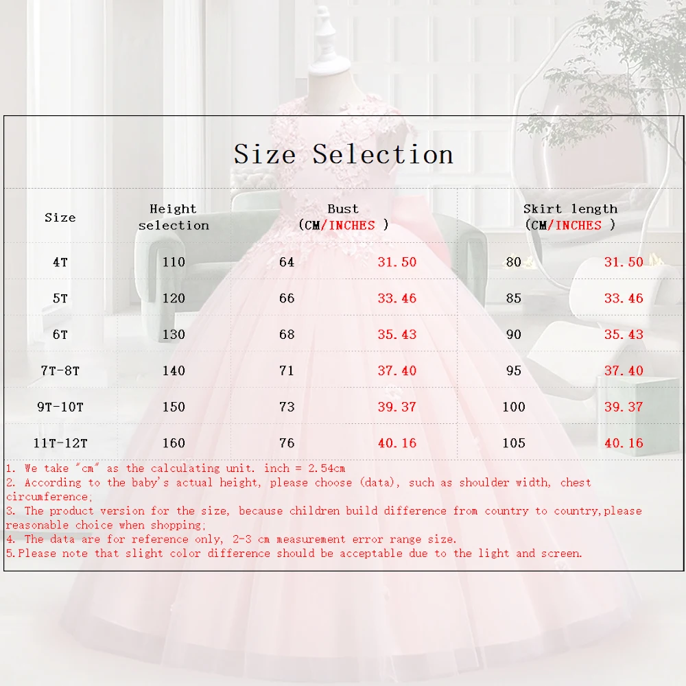 New Flower Girl Dresses Piano Performance Dress Birthday Wedding Party Pageant Costume Gorgeous Birthday Evening Dress 4-14Y