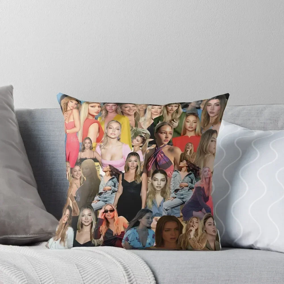 

Madelyn Cline Super Fine Beautiful Actress Aesthetic Collage - 1 Throw Pillow Luxury Sofa Cushions christmas pillowcases pillow