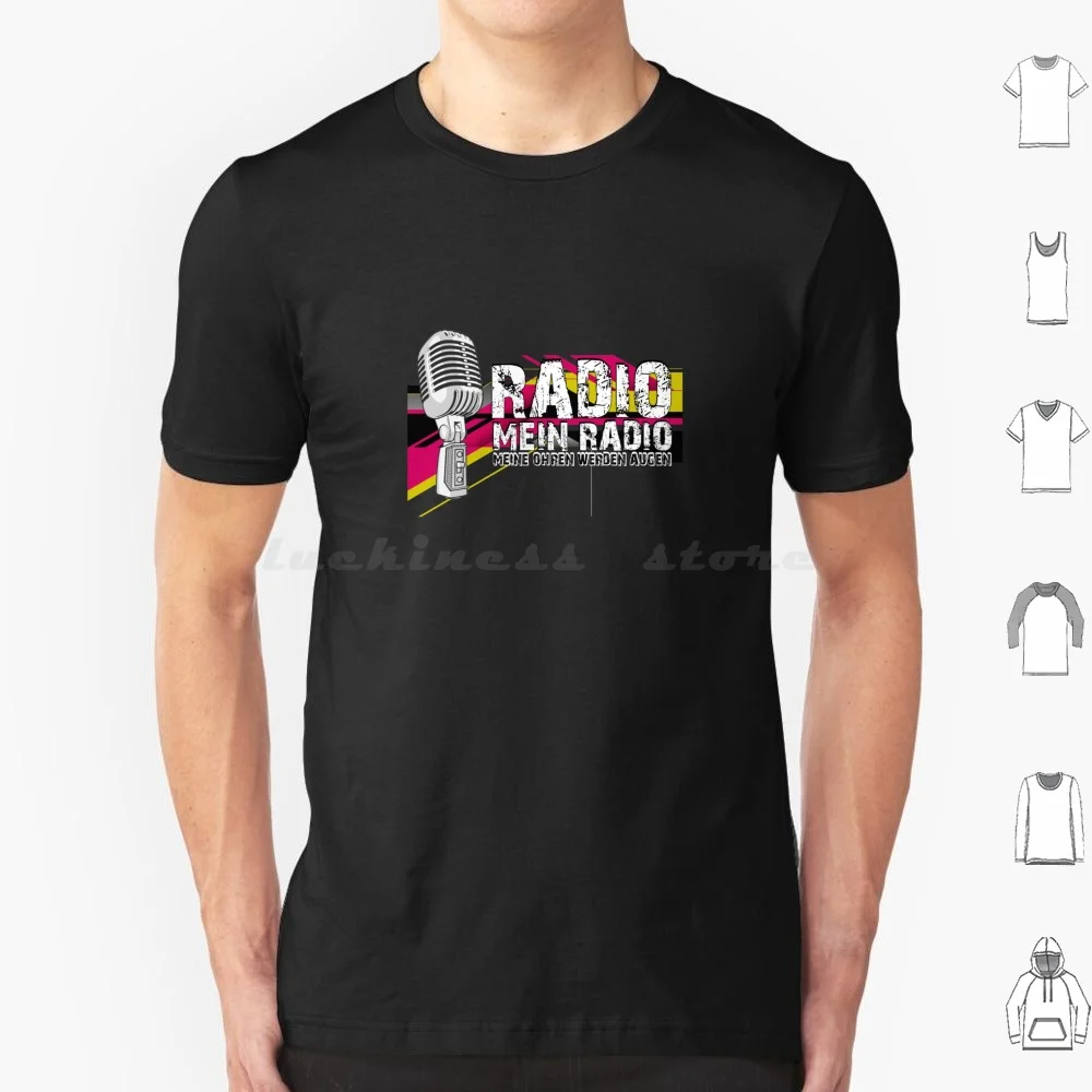 Rádio mein rádio t camisa de algodão das mulheres dos homens diy impressão alemanha deutschland Über allen deutschland música rádio nação música alemã