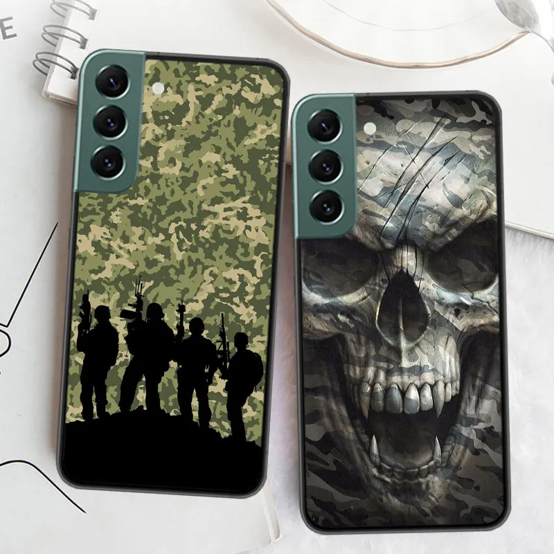 Camouflage Color Phone Case For Samsung A02 A03 A03S A04 A04S A05S Galaxy A55 A35 A25 A15 S10 Lite A9 A8 A7 A6 Plus A90 A80 Cove