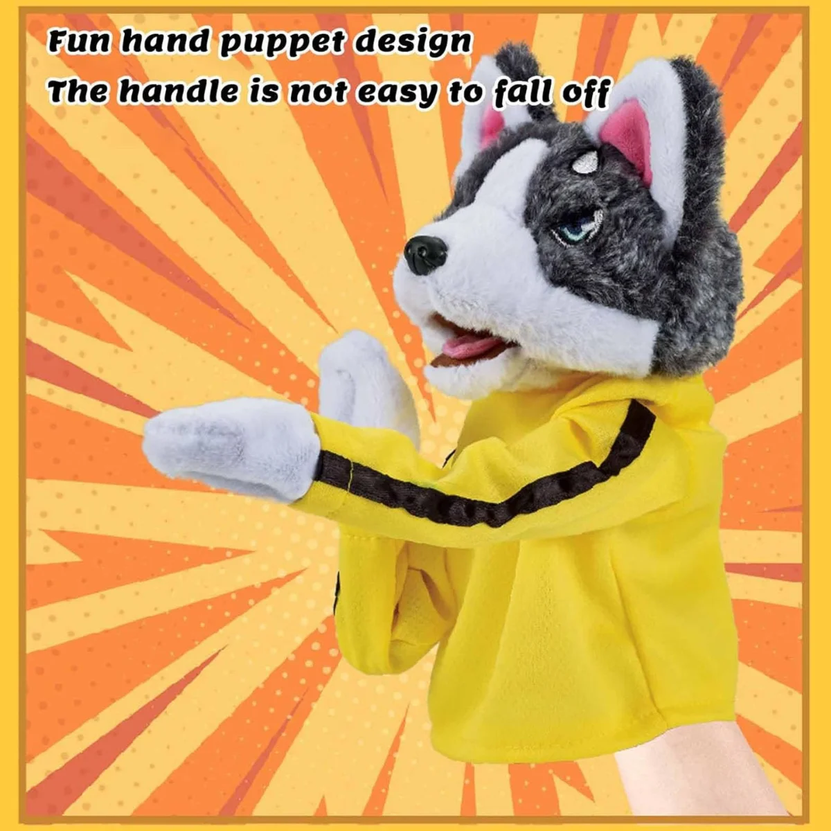 Kung Fu Animal Toy Husky Gloves Dog Interactive Hand Boxing Battle Sound Plush Toy Stuffed Boxing Dog Kids Gifts Funny Birthday