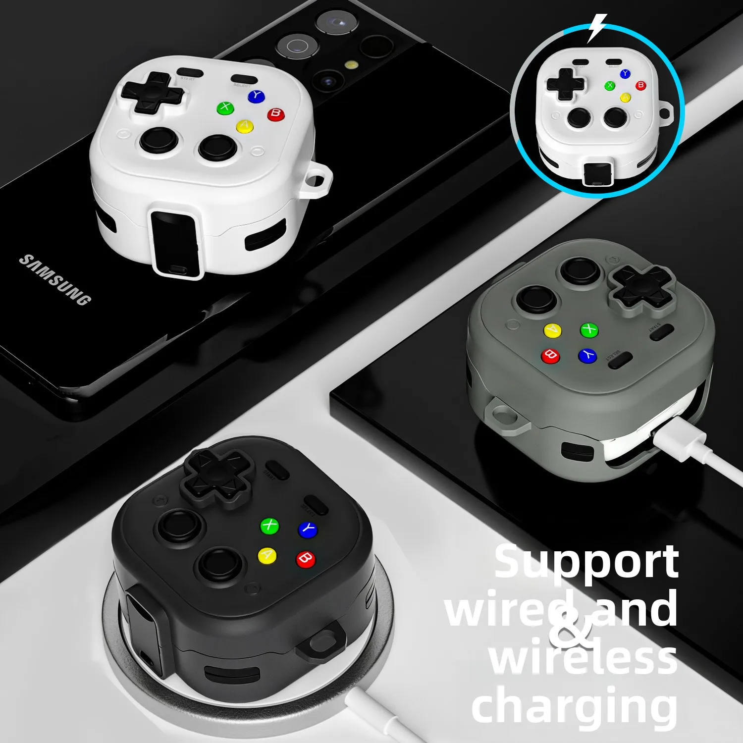 Cartoon Silicone Game Earphone Case For Samsung Galaxy Buds 4 Pro Shockproof Full Cover Shell For Galaxy Buds 4 With Clean Pen