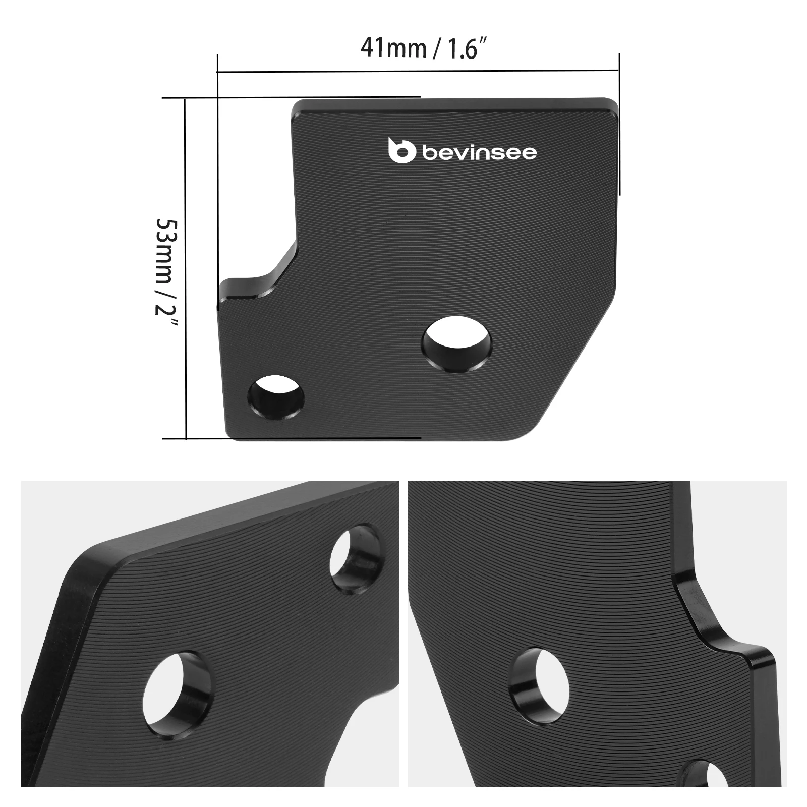 BEVINSEE Aluminium-Gaspedalabstandshalter für VW Golf MK7 1.4T 1.8T MK7/MK8 GTI/R für Alltrack für Sportwagen – Detail 3