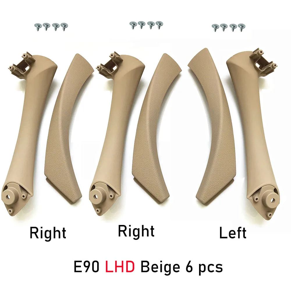 Vervangende deurgrepen voor BMW 3 Serie 2005-2012 E90 E91 E92, 6 stuks, LHD RHD, binnendeurgrepen 316 318 320 325 328 330 - afbeelding 1