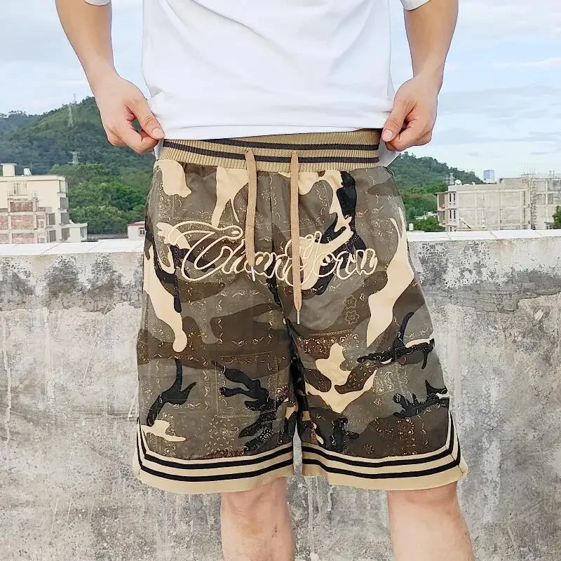 Shorts for Men Printed Bermuda Man Short Pants Floral Vintage Long Loose Wide Baggy Hot Deals Designer Luxury Stylish Small Size