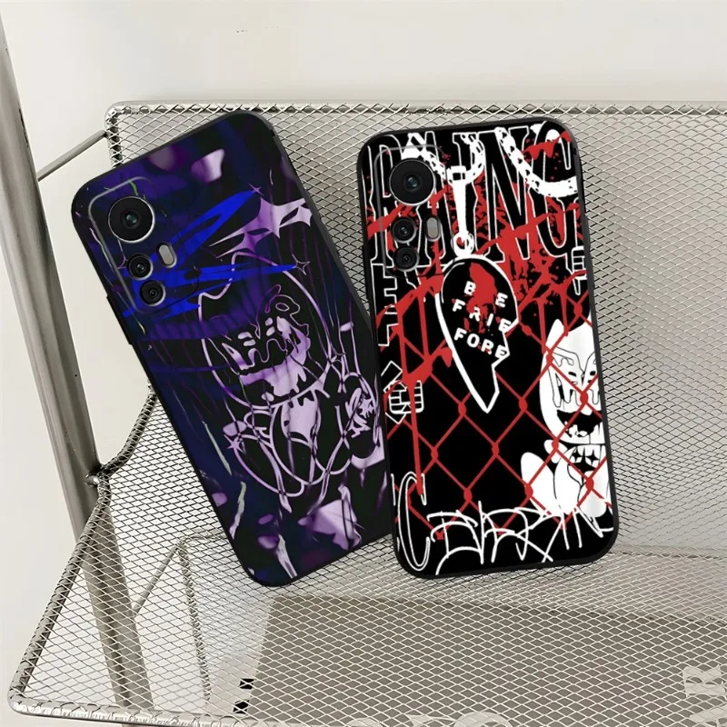 Drain Gang Phone Case Fundas For Redmi Note 12S 12 11S 11 10 9S 8T 7 8 9 9T 10X A2 Pro Plus Black Silicone Cover