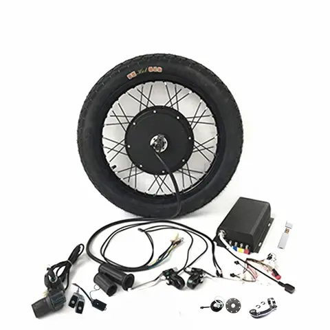 US Stock 150mm Dropout  QS205 50H 48-72V 3000W Rear Electric Bike Kit Motorcycle Conversion Kit with Sabvoton CA Controller