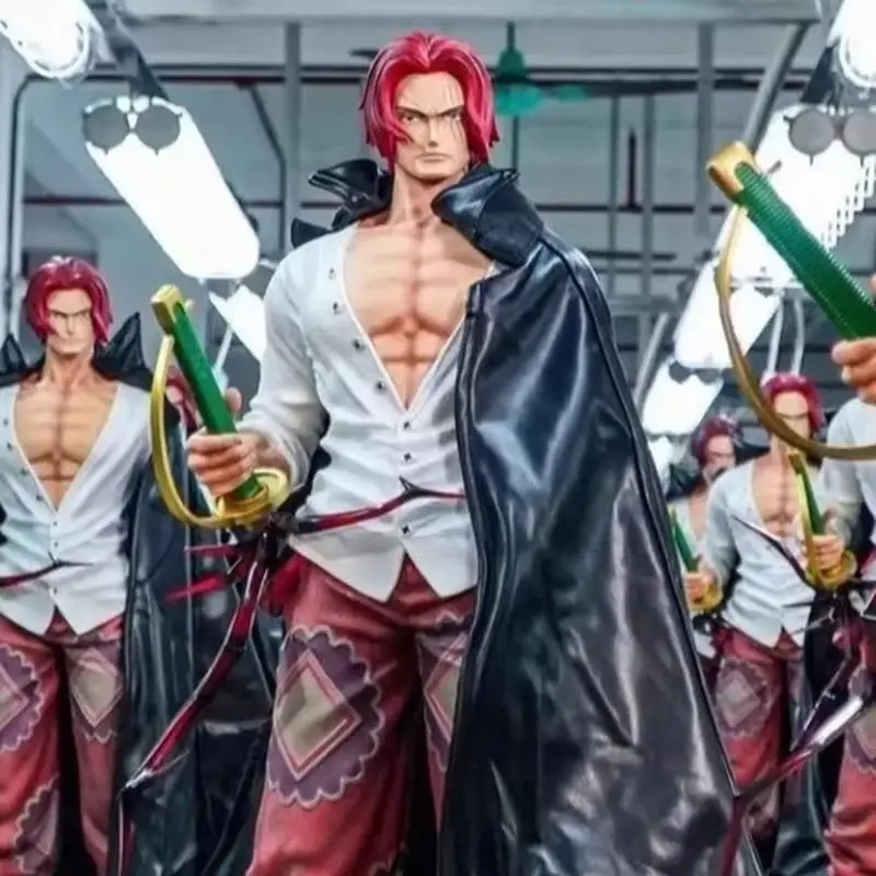 

In Stock 67cm Hot Sell Jt Statue About One Piece Red Hair Shanks Action Figures Anime Peripheral Art Play Ornaments Gifts