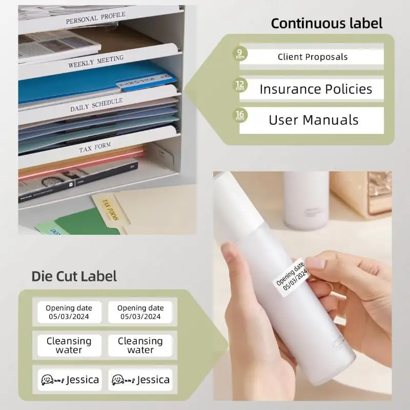 Whatook Bluetooth Portable Handheld Label Maker Machine with Inkless Thermal Printing Mini for Small Business, School