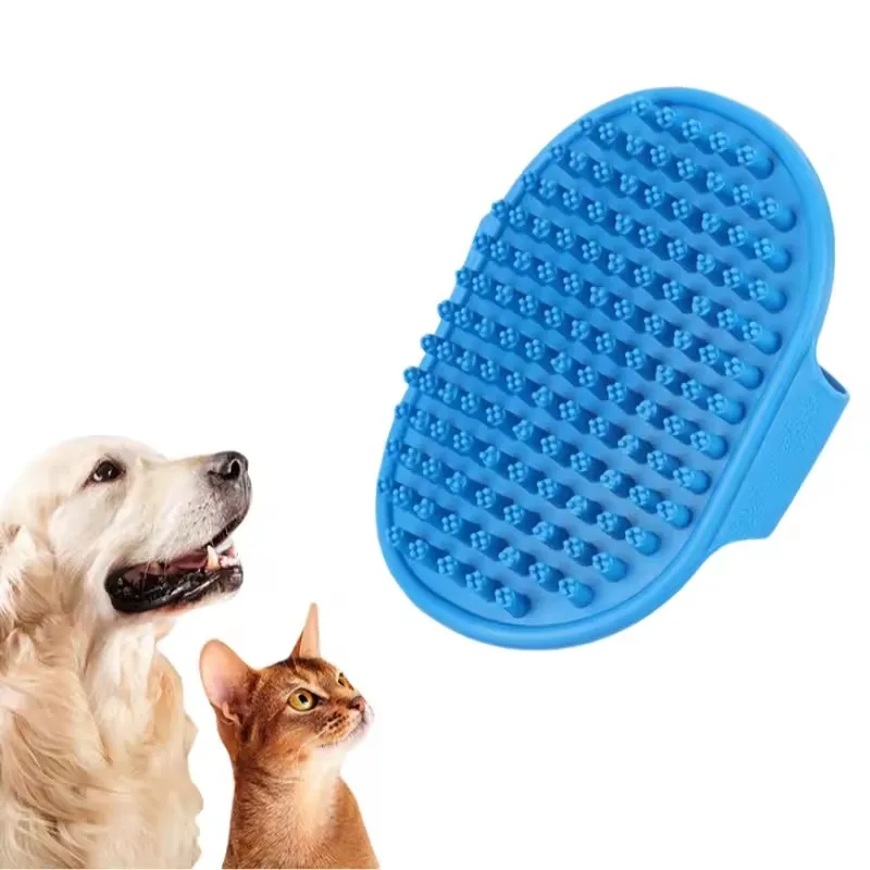 

Soft Rubber Dog Brush Comb Cat Bath Brush Rubber Glove Hair Fur Grooming Massage Brush for Dog Cats Pet Bath Supplies