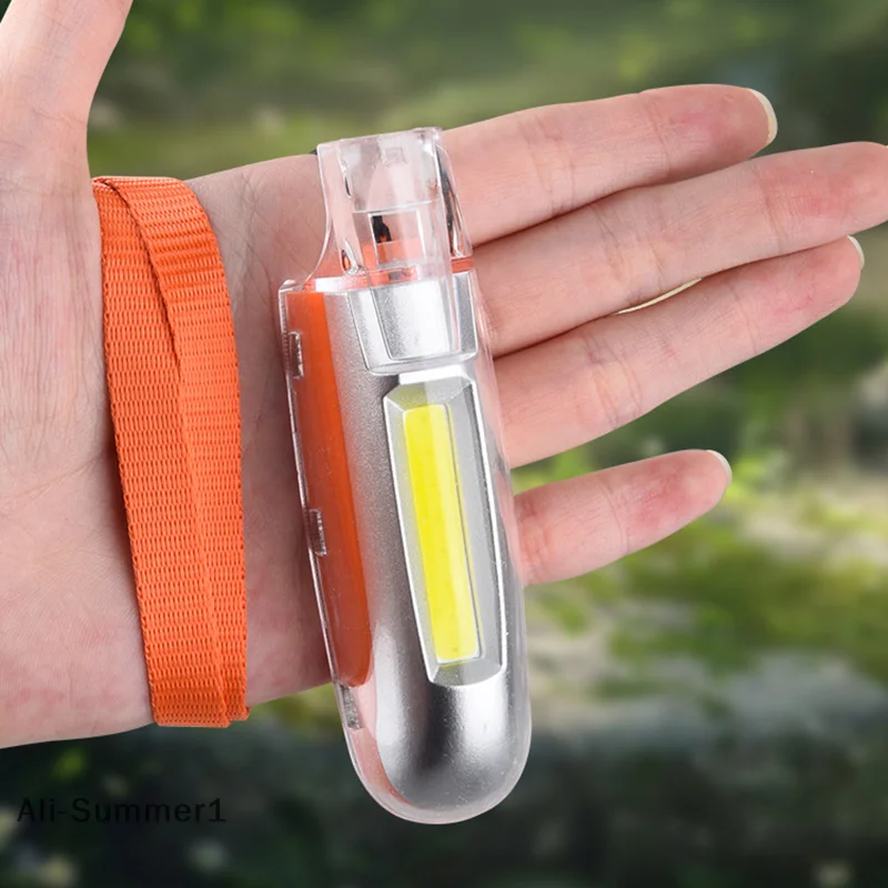 【E】صافرة إنقاذ خارجية مع مصباح يدوي LED، صافرة إنقاذ عالي الديسيبل وشعلة ثلاثية الأوضاع لتشغيل التخييم #3