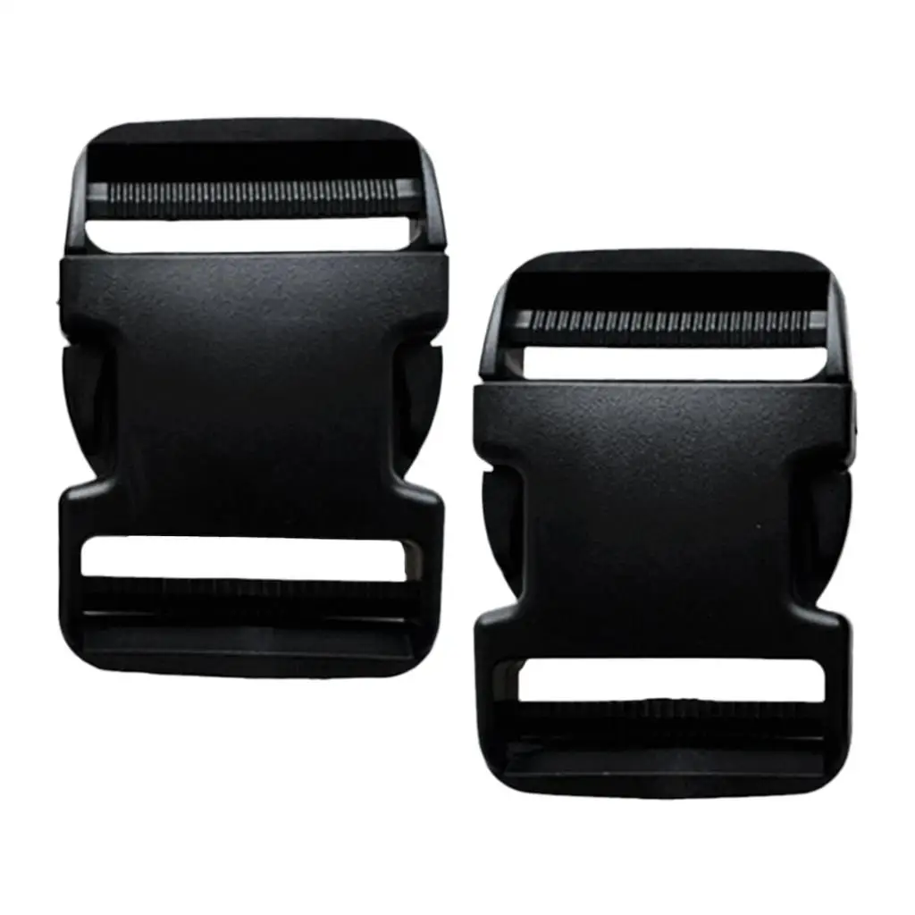 

2-6pack 2Pcs Scuba Diving Buckle Plastic Black Strap Webbing Side Release Buckle