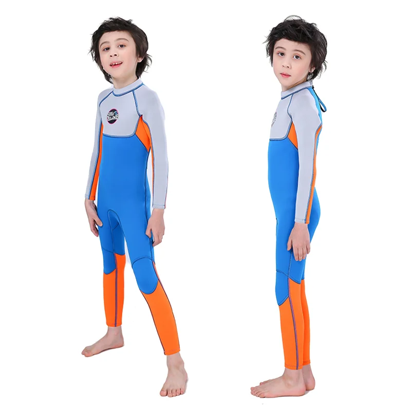 

Boy 2.5mm Wetsuit One-Piece Sunscreen Swimming Water Ski Surfing Suit Comfortable Warm Scuba Diving Jellyfish Suit Swimwear Kids