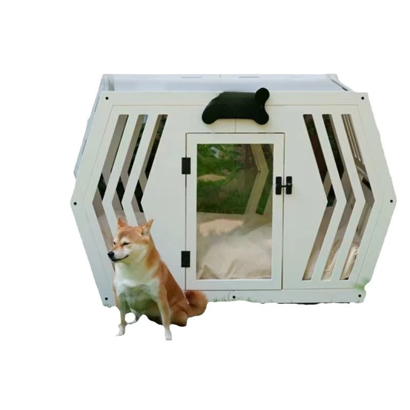 

Wooden outdoor pet kennel dog solid wood ventilated and breathable outdoor wooden all-season house pet kennel