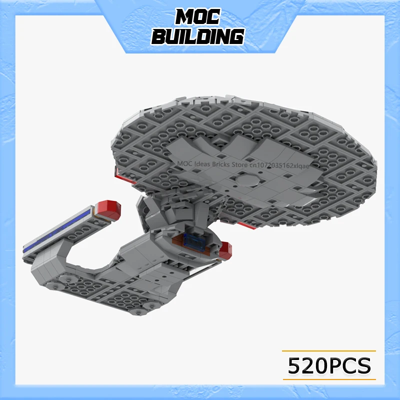 MOC Building Blocks Space Series Model Mini Scale Starship DIY Assemble Bricks Creative Spaceship Toys Collection Display Gifts
