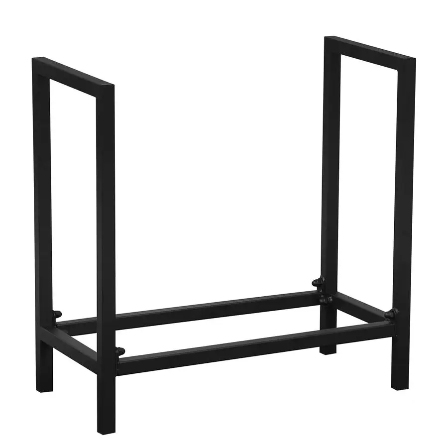 

Industrial Rustic 24 Firewood Log Rack for Home Fireplace Decoration, Indoor Outdoor Wrought Iron Firewood Holder, Metal Lumber