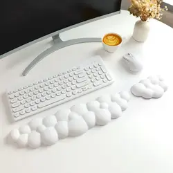 Keyboard Cloud Wrist Rest with Soft Leather Memory Foam Wrist Support/Cushion for Easy Typing and Pain Relief Rest for office