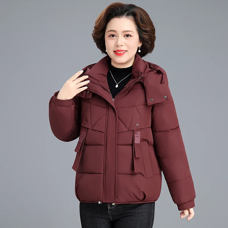 

Утепленная хлопковая куртка для женщин среднего возраста: модное осенне-зимнее пальто с карманами