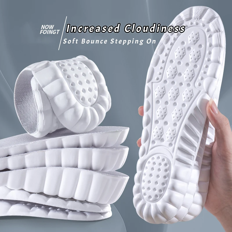 1 زوج غير مرئية الارتفاع زيادة النعال سوبر لينة بولي TPU أحذية رياضية النعال للأقدام امتصاص الصدمات نعل الحذاء