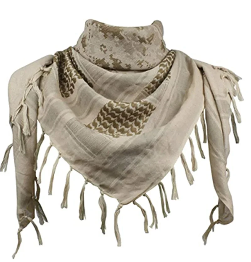 

Military Arabic Scarf Thick Muslim Hijab Shemagh Tactical Desert Scarves Multi-Function Windproof Scarf for Men