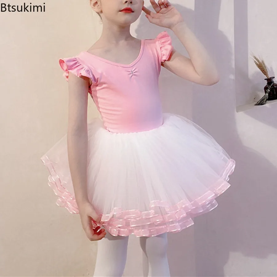 Tutu Skirt for Girls Toddler Fluffy Tulle with Soft Elastic Waist 4 Layers Princess Dress Up Clothes Ballet Gymnastic Show Pink