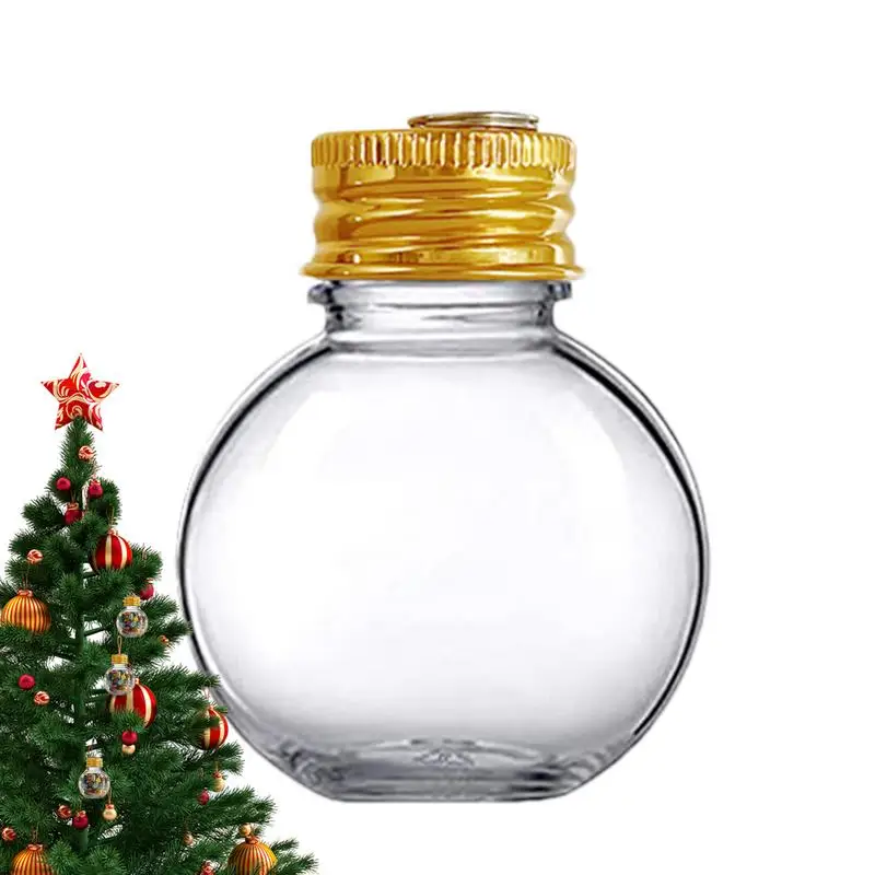 Fillable Christmas Tree Ornaments Multipurpose Clear Ornaments Balls 50ML Portable Pendant Ball Novelty Holiday Decoration For