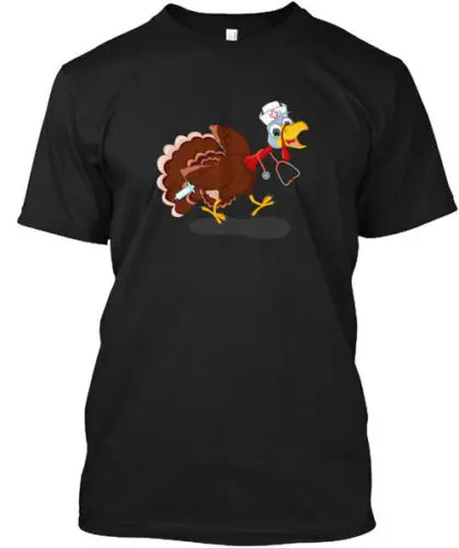 Nurse Turkey Funny Thanksgiving Day T-Shirt Made in the USA Size S to 5XL