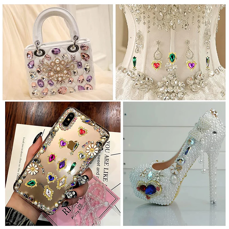 Seni kuku Rhinestones dekorasi Kit kuku pesona perhiasan seni kuku kristal berlian bagian DY desain manikur Aksesori kuku