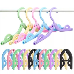 12 Pcs Compact Folding Clothes Hangers Plastic Travel Clothes Rack