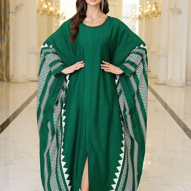 Trendy Womens Beach Cover Up Dress Breathable Oversized Kaftan with Unique Print Ideal for Vacation Swimwear Layering