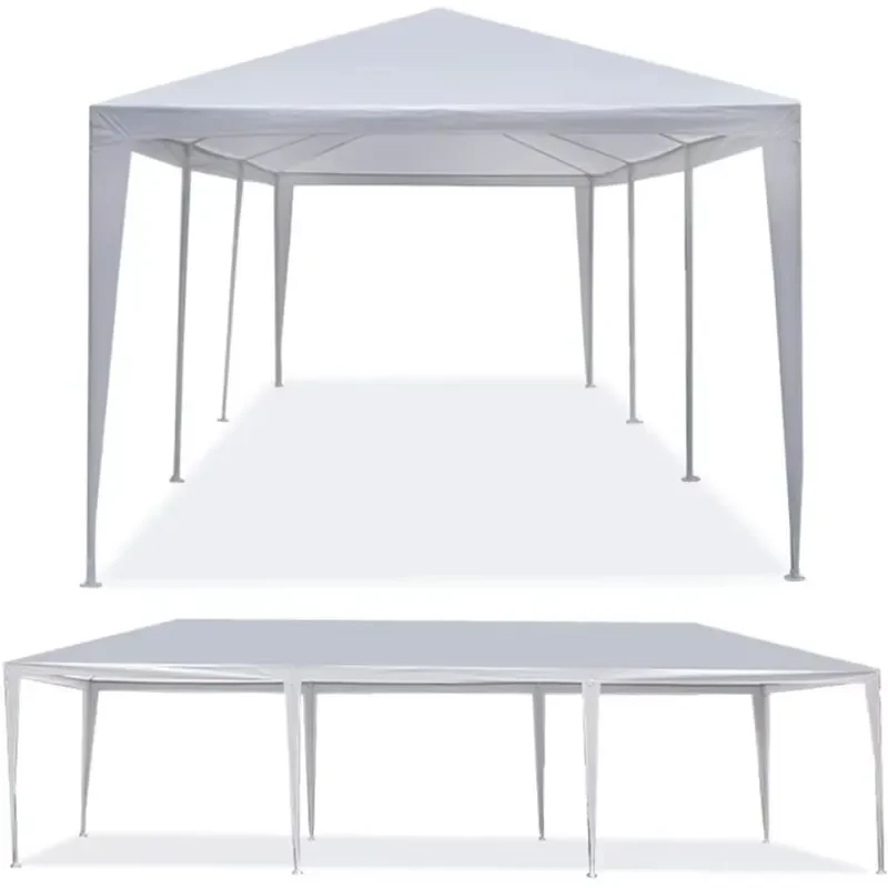10'x30' Heavy Canopy Gazebo Outdoor Party Wedding Tent Pavilion with 6 Removable Side Walls