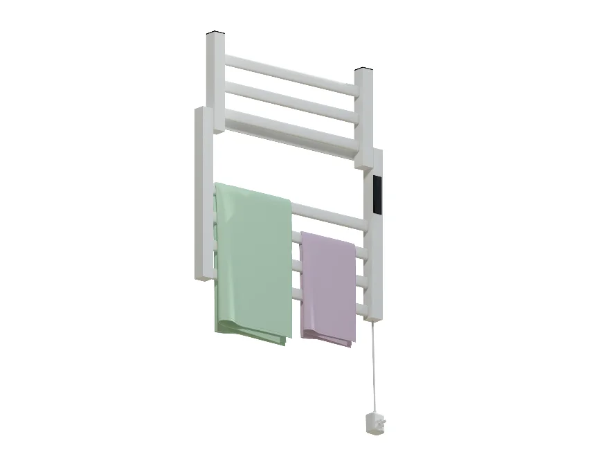 Heating of whole machine and reversible storage rack heated towel bar electric towel rail with timer brushed towel rail