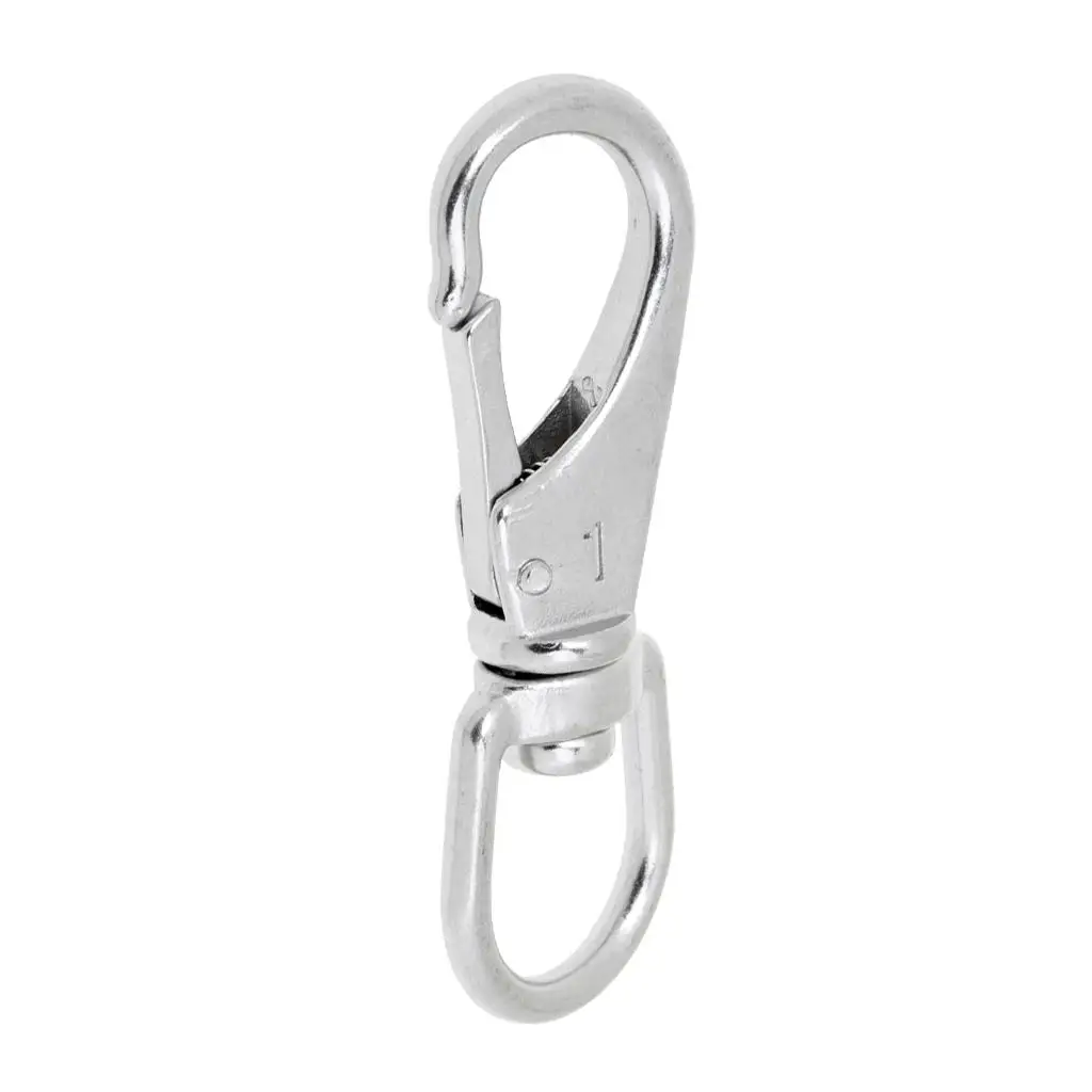 Eye Hook Swivel Snap 304 Stainless Clip Carabiner for Boating Accessories Marine Rail Netting and Keys