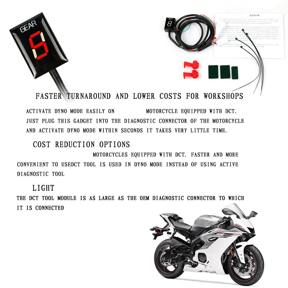 Für Yamaha YZF R1 R6 FZ8 MT03 MT-01 FZS600 XJR400 FZ1 FZ1N FZ400 FZ6 XV1900A YS250 XV1600A XJ6 Fazer FZS Ganganzeigen-Display – Detail 10