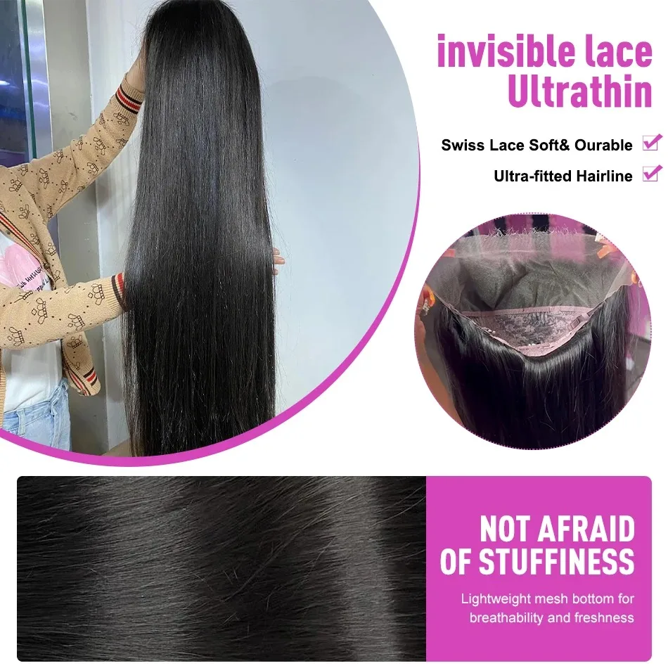 30 40 بوصة العظام مستقيم 13x4 13x6 HD الدانتيل الباروكات الأمامية بيرو الدانتيل الشفاف الجبهة شعر الإنسان قبل قطعها شعر مستعار ريمي للنساء