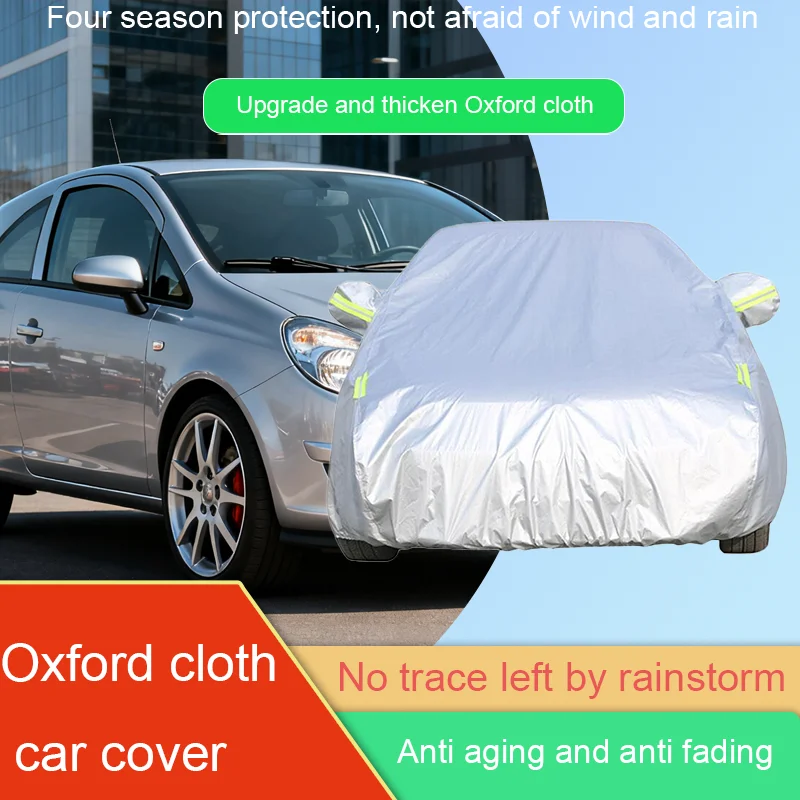 For1982-2025 Opel Vauxhall Corsa Thick Car Cover Windproof and UV resistant Car Sunscreen, Rain and Snow Scratch resistant Cover