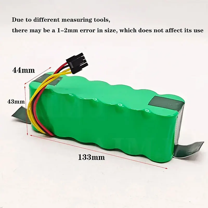 

14.4V Ni-Mh Battery Compatible with AMIBOT, ARIETE BRICIOLA, DIBEA, HAIER, MIDEA, PROFIMASTER, LP43SC2000P X500 Vacuum Cleaner