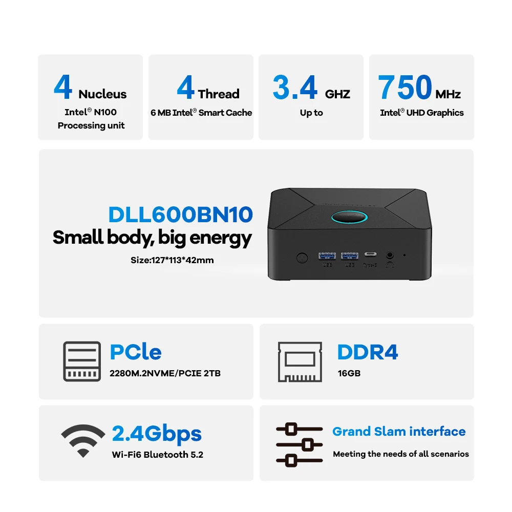 Imagem -03 - Mini pc dp Hdmi Intel Celeron N4500 Ddr4 Soft Router Tipo-c Rj45 Lan Mirco Computador Windows11 Htpc N300 N100 Ddr5