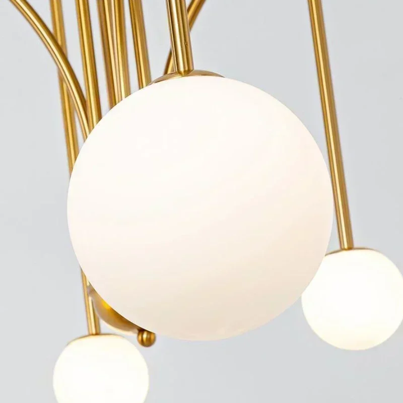 Moderne Dekoration Einfache Anhänger Licht Glanz Magic Bean Glas Led-leuchten Wohnzimmer für Esszimmer Schlafzimmer Salon Kronleuchter