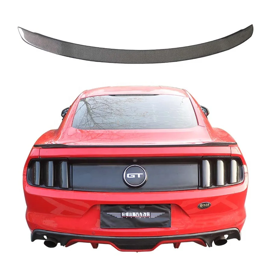

НОВЫЙ 2015-2023 Ford Mustang, задний спойлер из углеродного волокна, утиный хвост, аксессуары для крыльев, комплект кузова