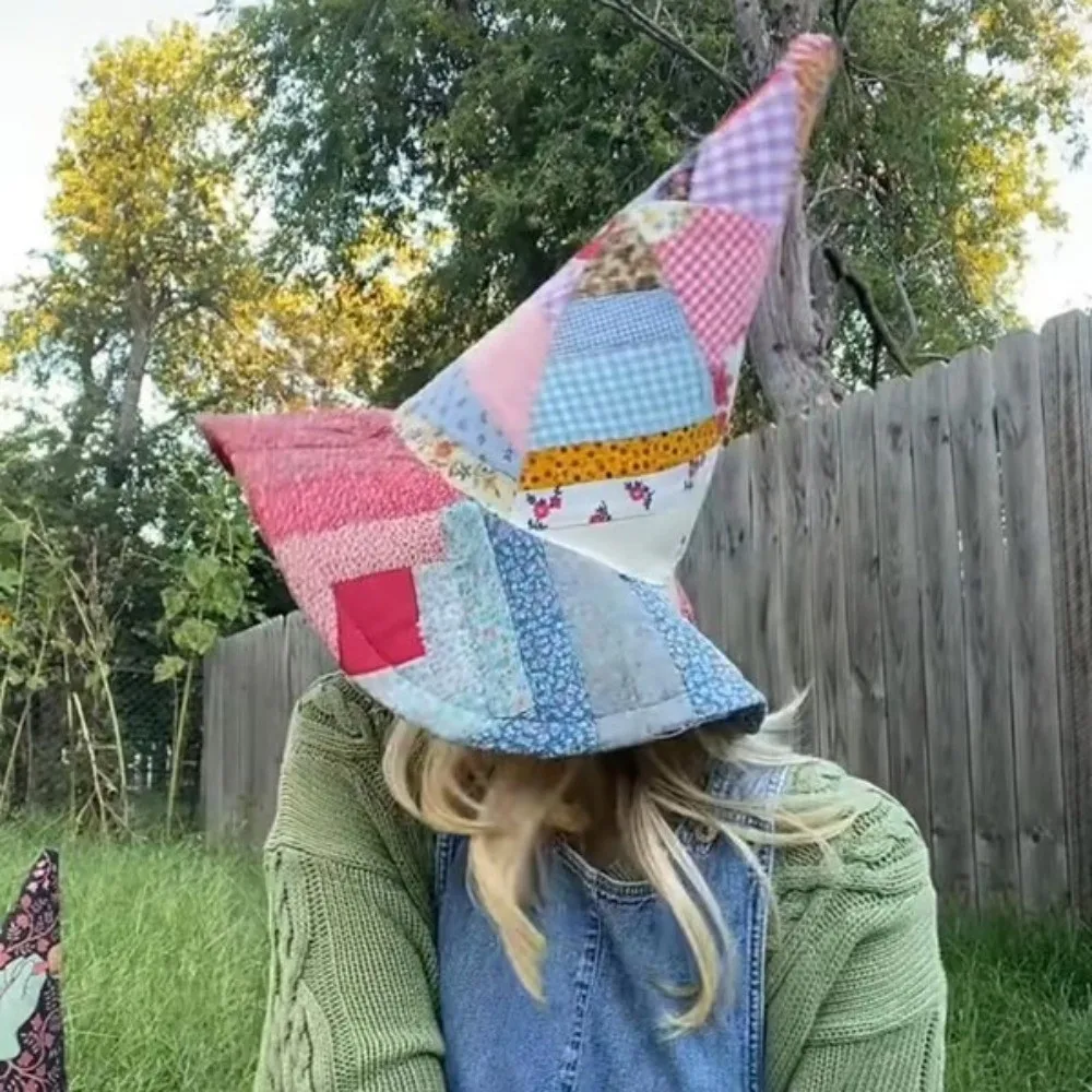 不織布キルティング魔女帽子 DIY 装飾クラフトハロウィンパーティー帽子生地手作り民芸帽子ハロウィンコスチュームアクセサリー