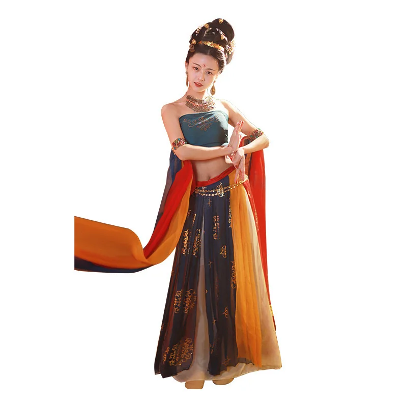 Dunhuang Feitian danza classica Costume da ballo Hanfu in stile cinese Dunhuang Feitian Princess Hanfu costume da spettacolo