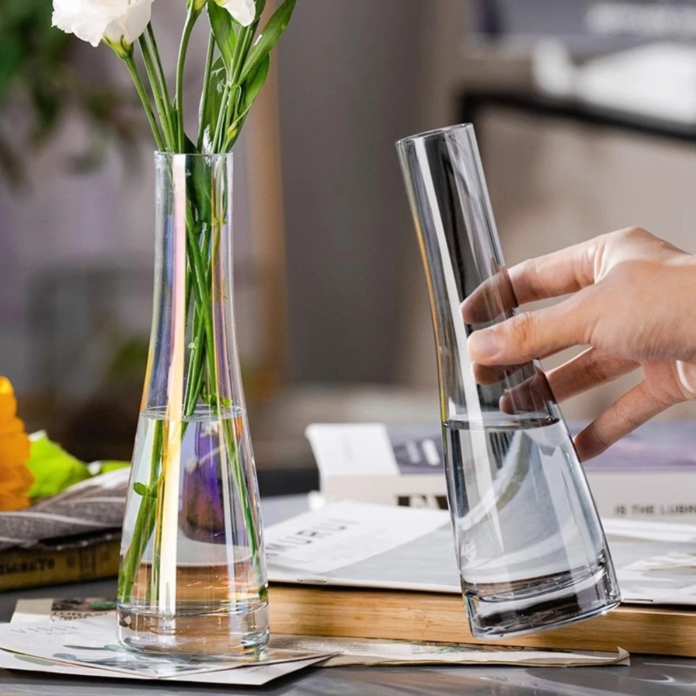 Minimalist Bud Vases Glass Transparent Water Nourishing Flowers Vase Flower Arrangement Centerpieces Wedding Table Home Decor