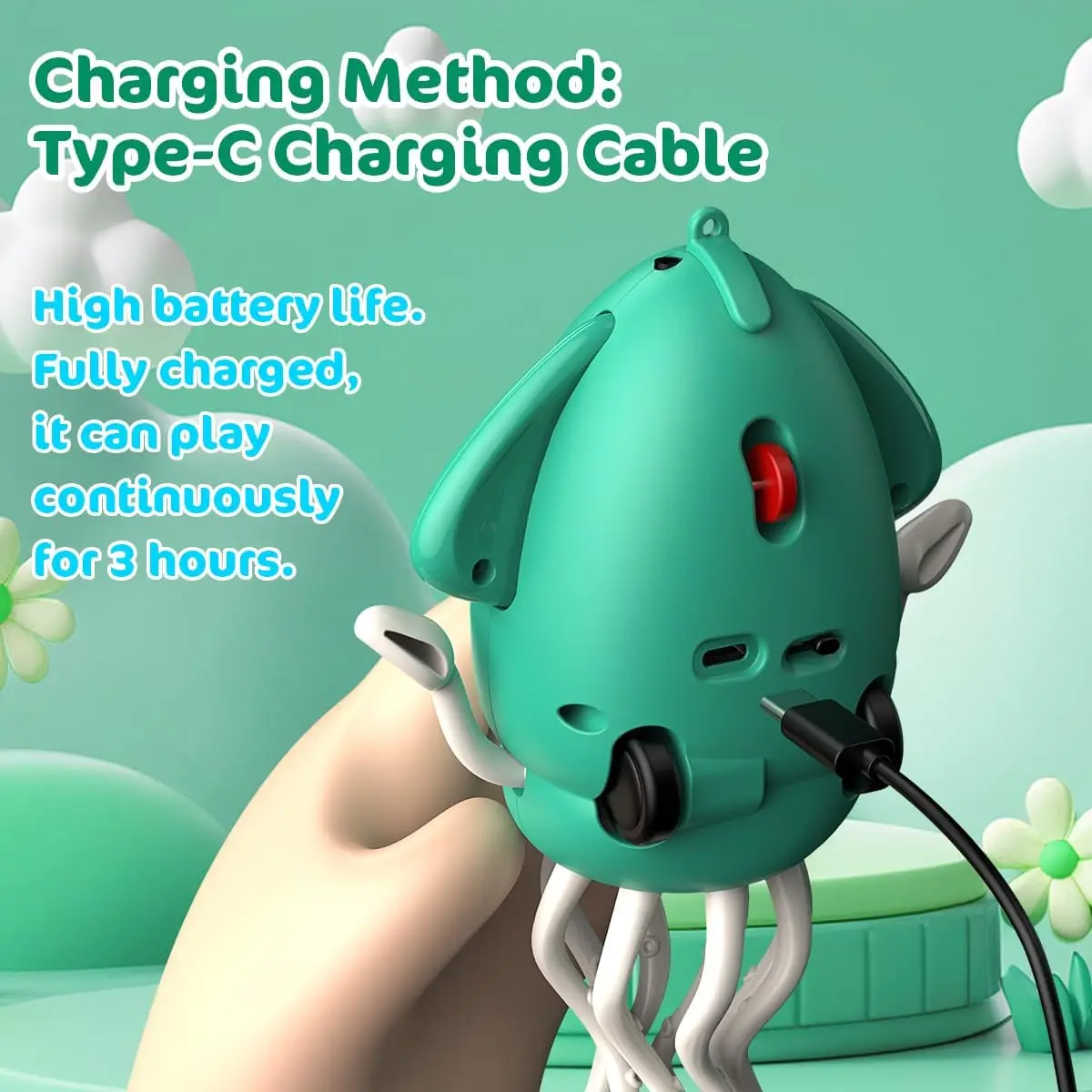 Dança polvo mágico eletrônico brinquedos para animais de estimação balançando polvo rastejando brinquedos com música & luzes interativos lula movendo brinquedos