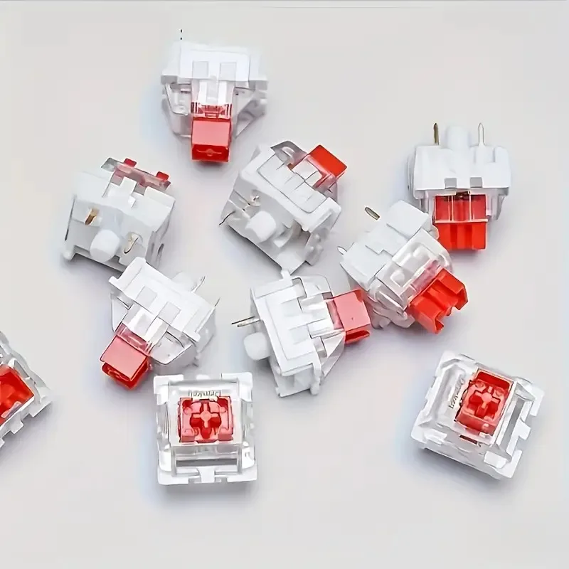 30/50/90pcs Mechanical Keyboard 3-Pin Switches Bulk Dustproof Linear Tactile Clicky Switches Free for Puller and Brush